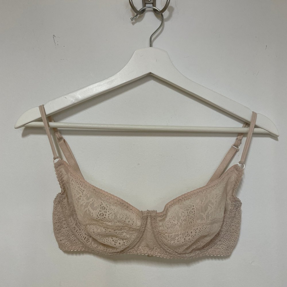 Free People Lace Underwire Bra Beige 32DD